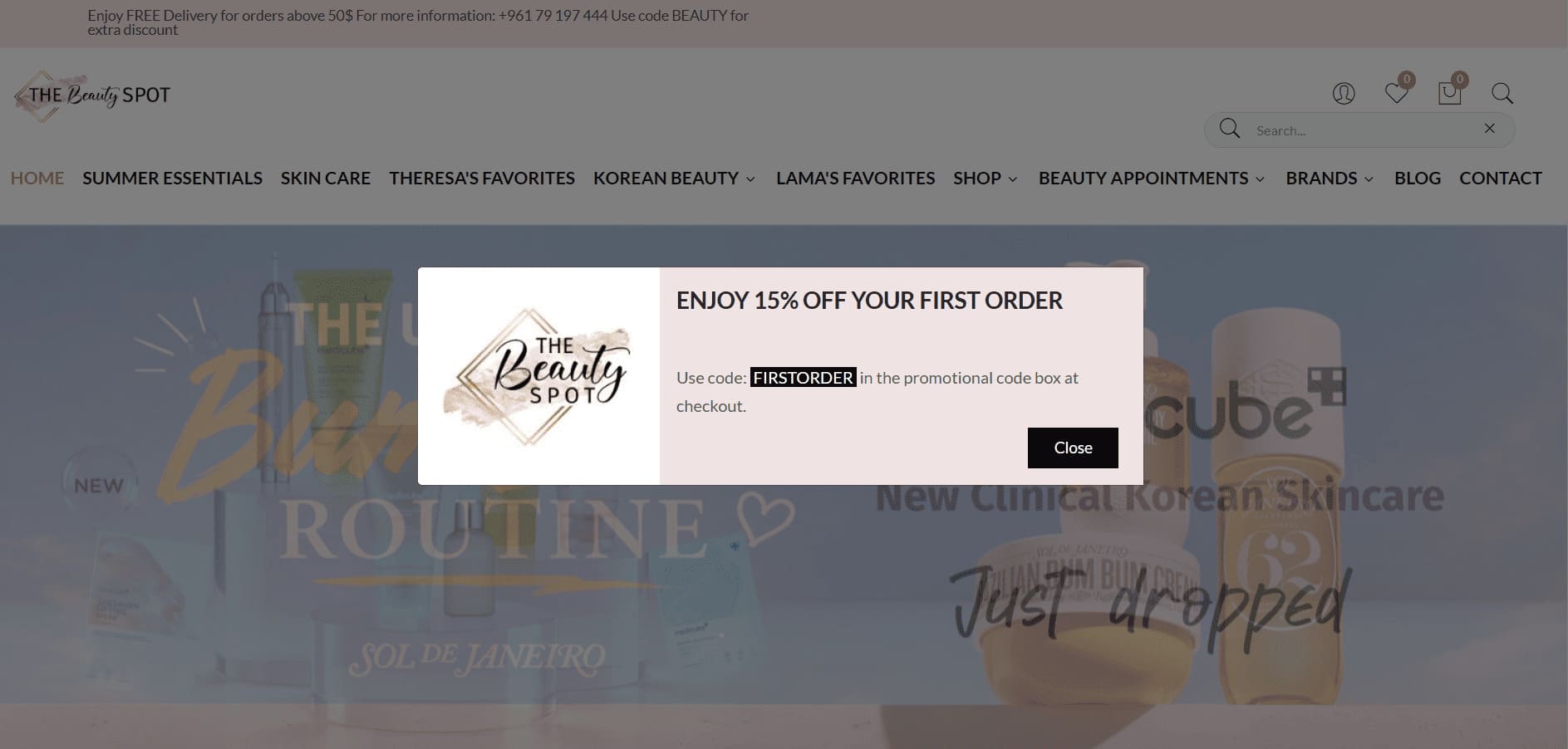 The Beauty Spot website